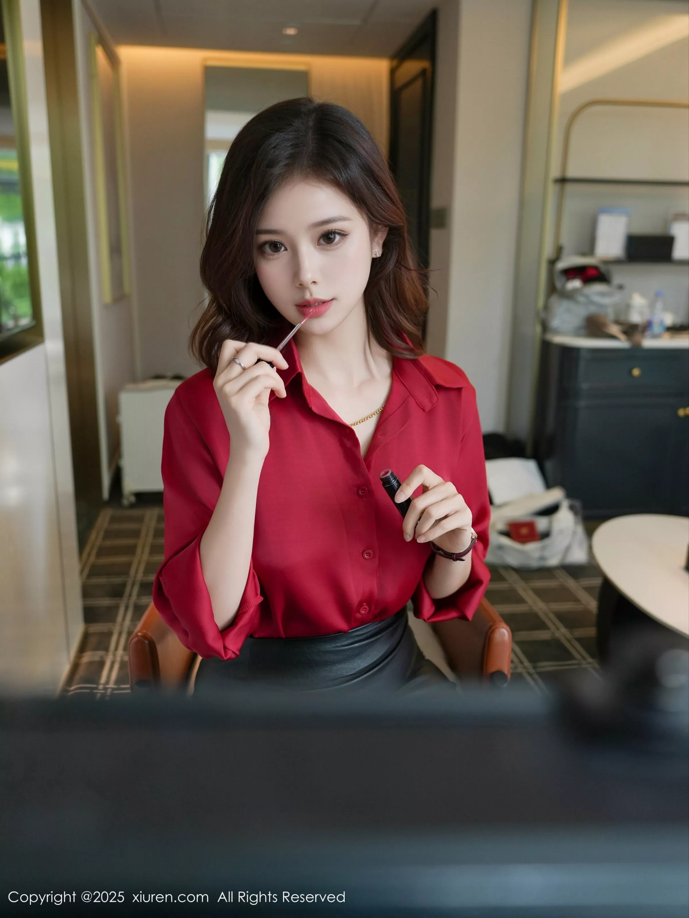 秀人集.com_[XiuRen秀人网]No.10157_模特玫瑰我爱你性感红色情趣内衣配黑丝吊袜秀凹凸身材诱惑写真80P