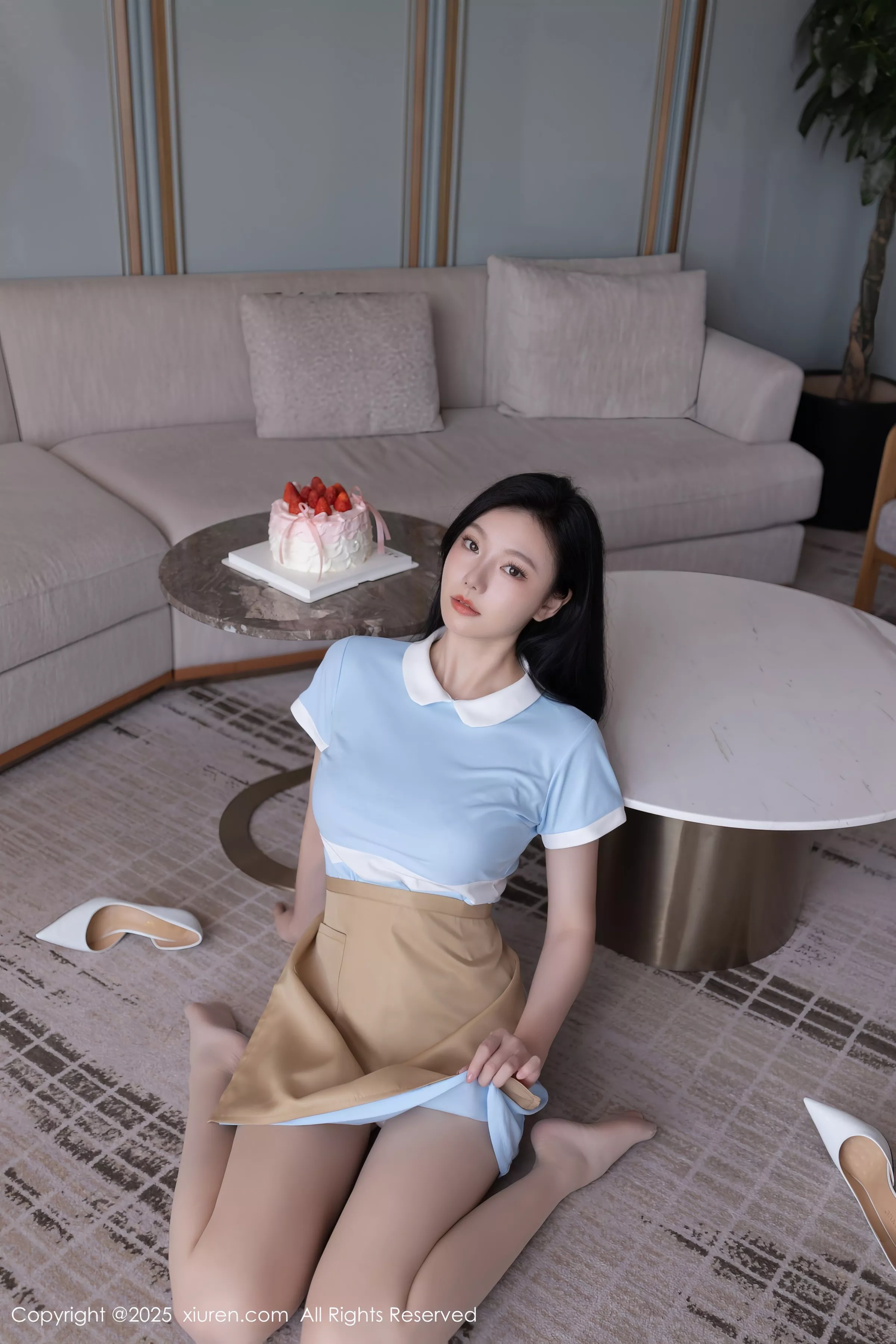 秀人集.com_[XiuRen秀人网]No.10214_模特安然anran性感蓝色连衣短裙配超薄肉丝秀曼妙身姿诱惑写真80P