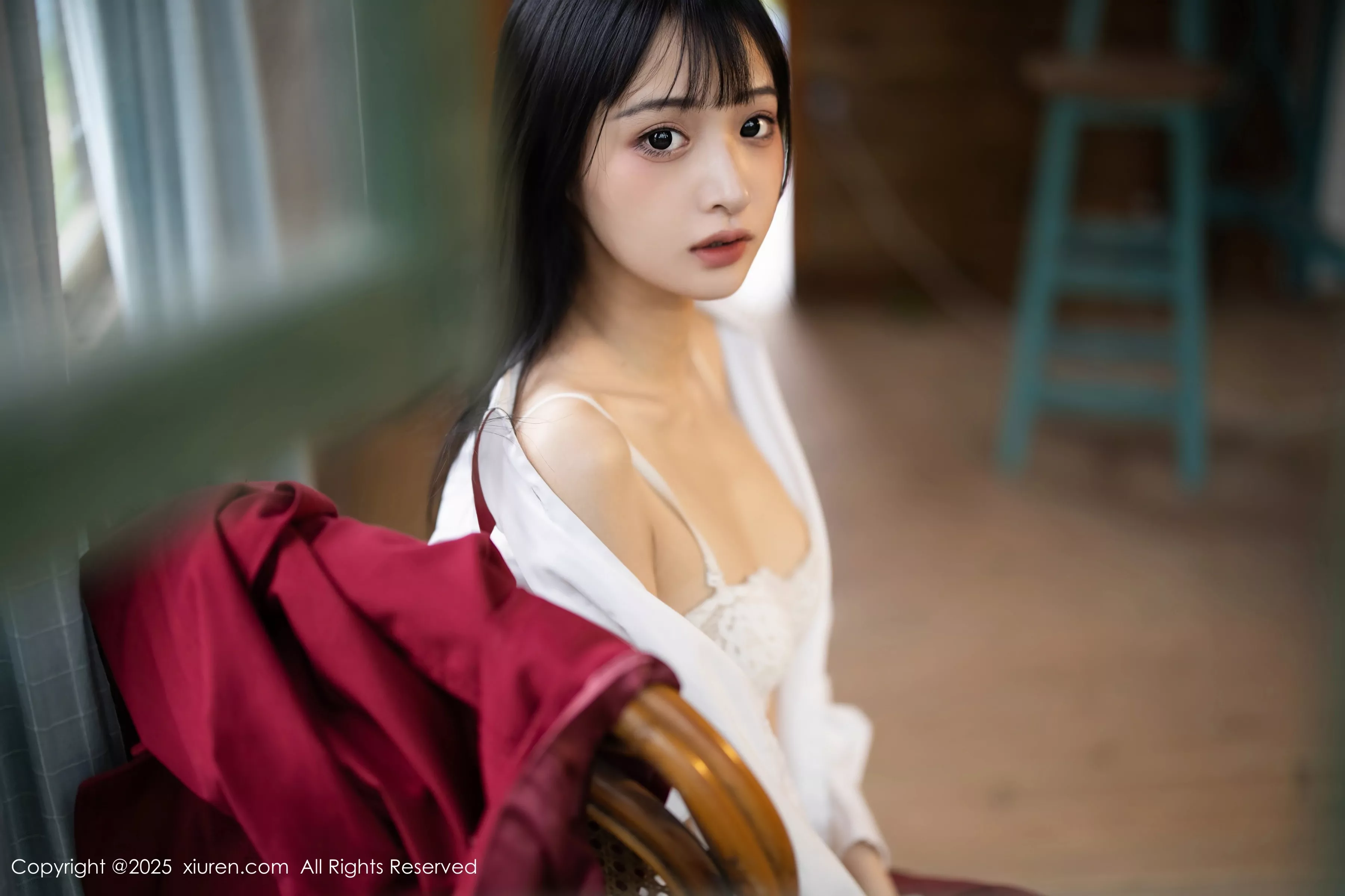 秀人集.com_[XiuRen秀人网]No.10215_新人模特茂木希子性感红色裙子配肉色丝袜秀完美曲线诱惑写真82P