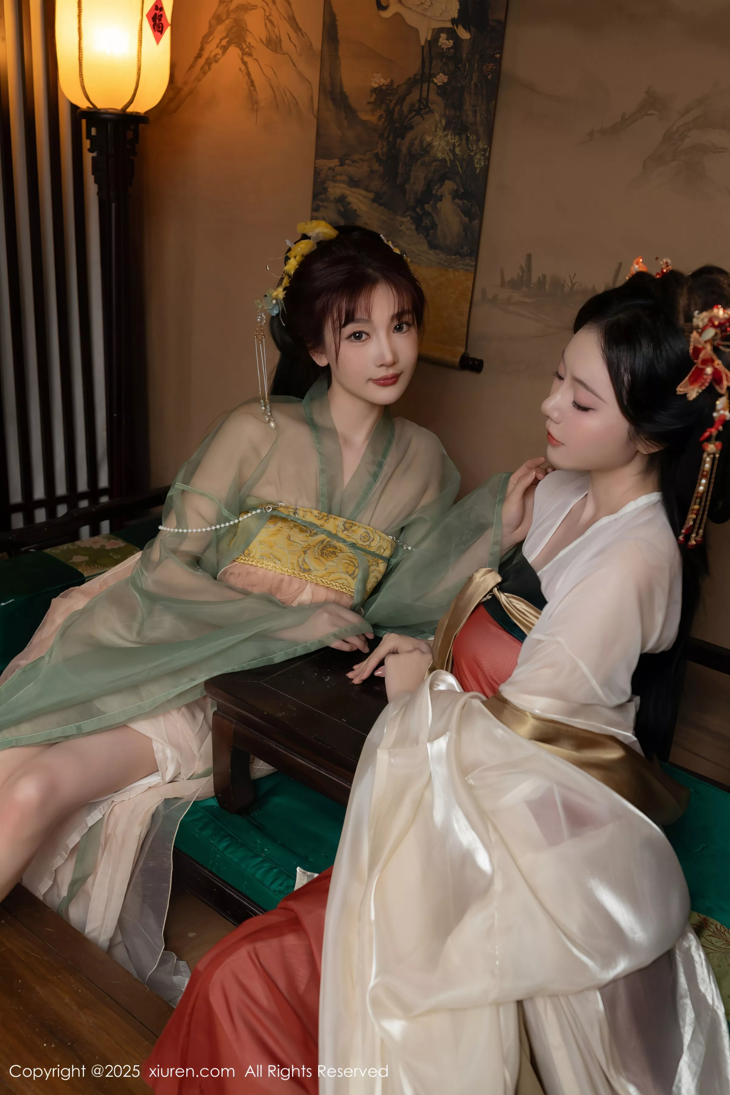 秀人集.com_[XiuRen秀人网]No.10223_模特合集女神陆萱萱＆安然anran激情互动薄纱古装撩人诱惑写真80P