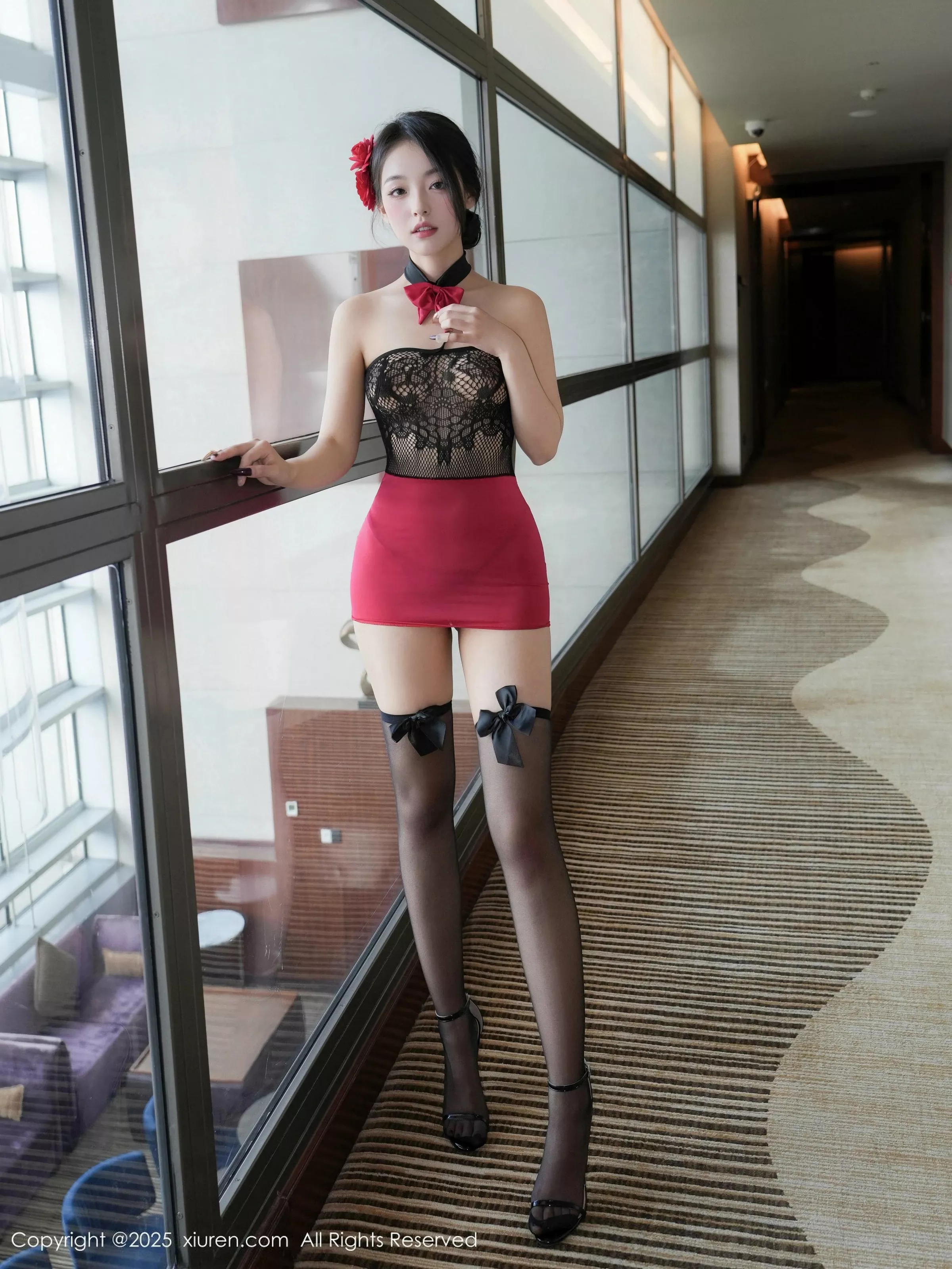 秀人集.com_[XiuRen秀人网]No.10279_模特白琮瑗性感蕾丝红裙配黑色丝袜露丁字裤秀曼妙身姿诱惑写真54P