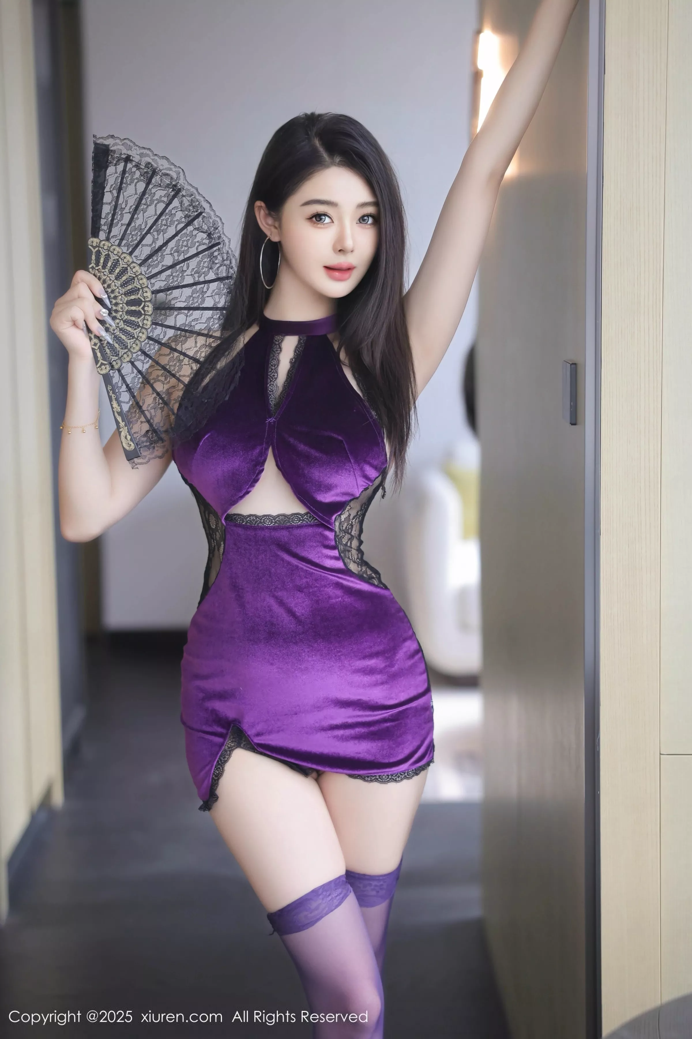 秀人集.com_[XiuRen秀人网]No.10289_模特Candy糖糖性感紫色连衣短裙配紫色丝袜秀丰腴身姿诱惑写真81P