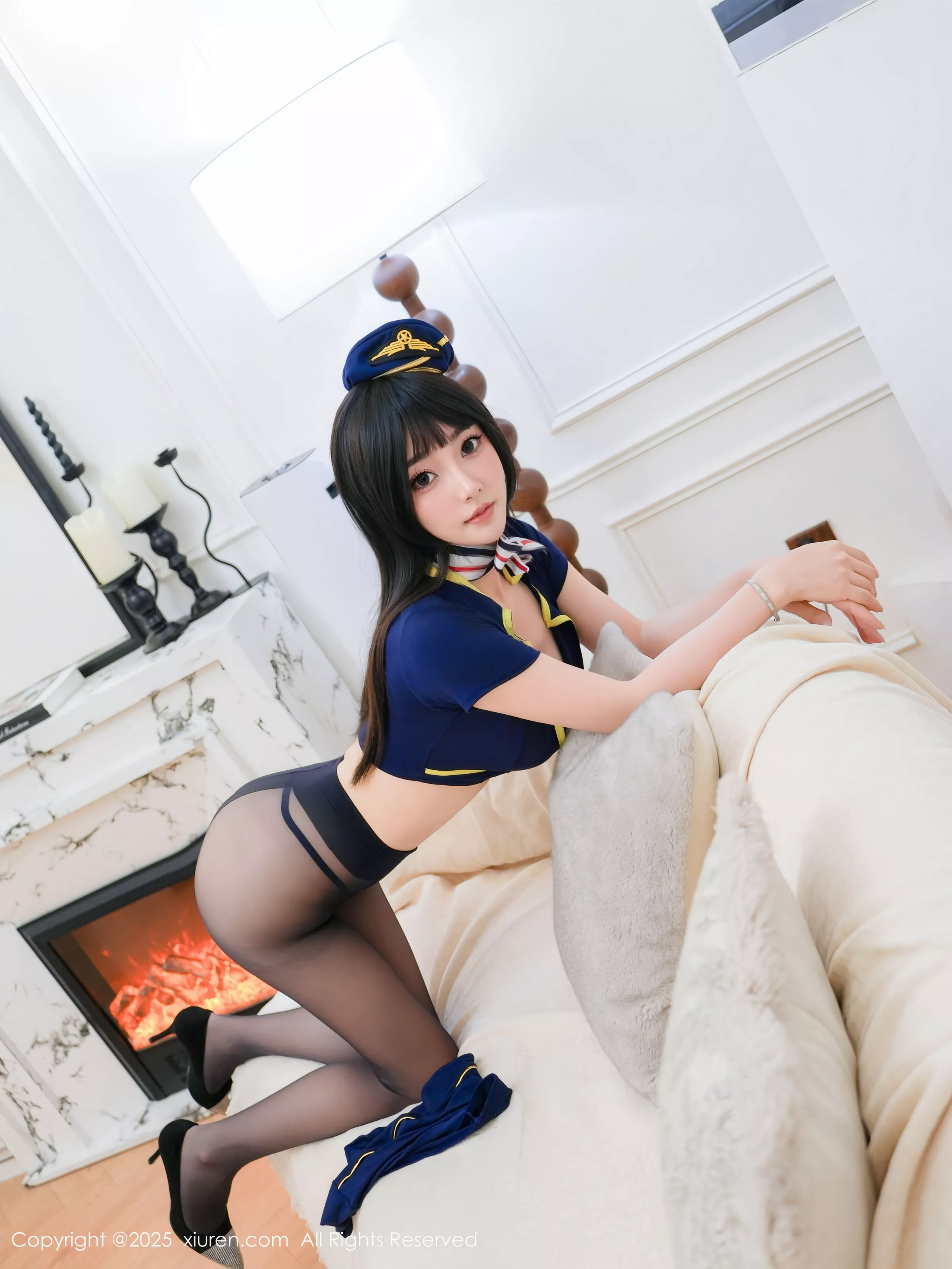 秀人集.com_[XiuRen秀人网]No.10421_模特Annie_baby性感蓝色制服配超薄黑丝秀凹凸身材完美诱惑写真62P