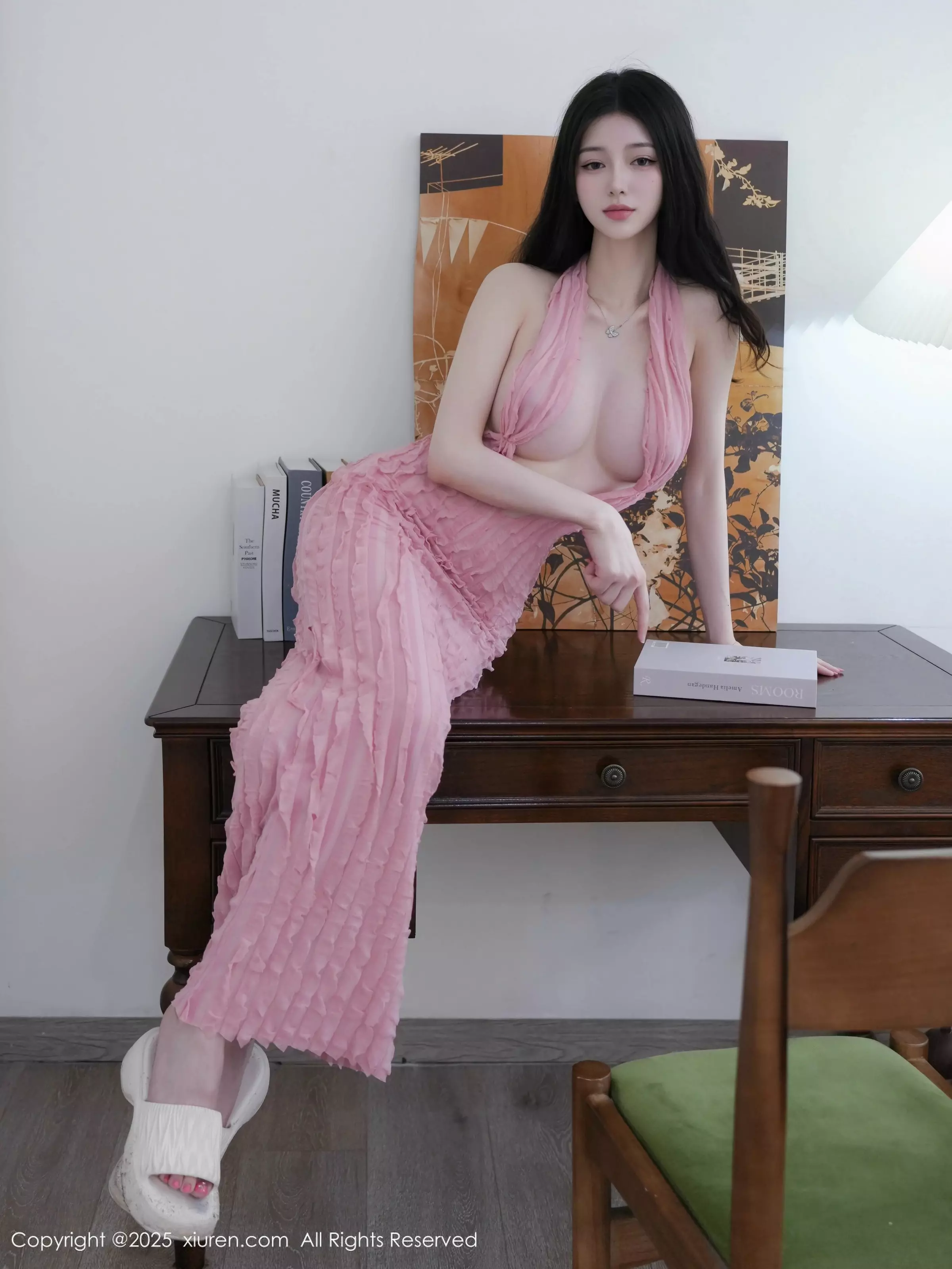 秀人集.com_[XiuRen秀人网]No.10309_新人模特白小蝶性感粉色连衣裙露白色内衣秀完美曲线诱惑写真80P