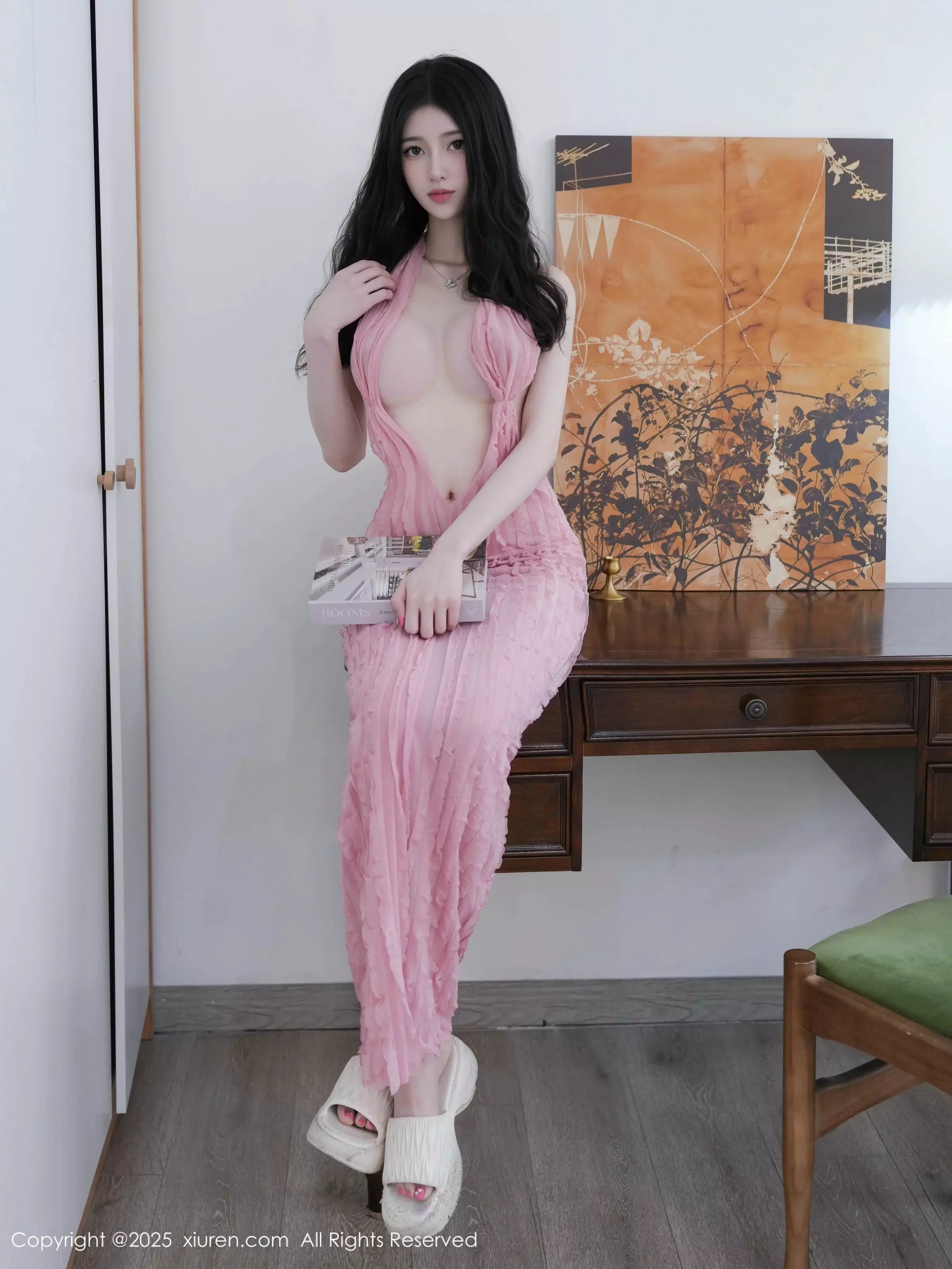 秀人集.com_[XiuRen秀人网]No.10309_新人模特白小蝶性感粉色连衣裙露白色内衣秀完美曲线诱惑写真80P