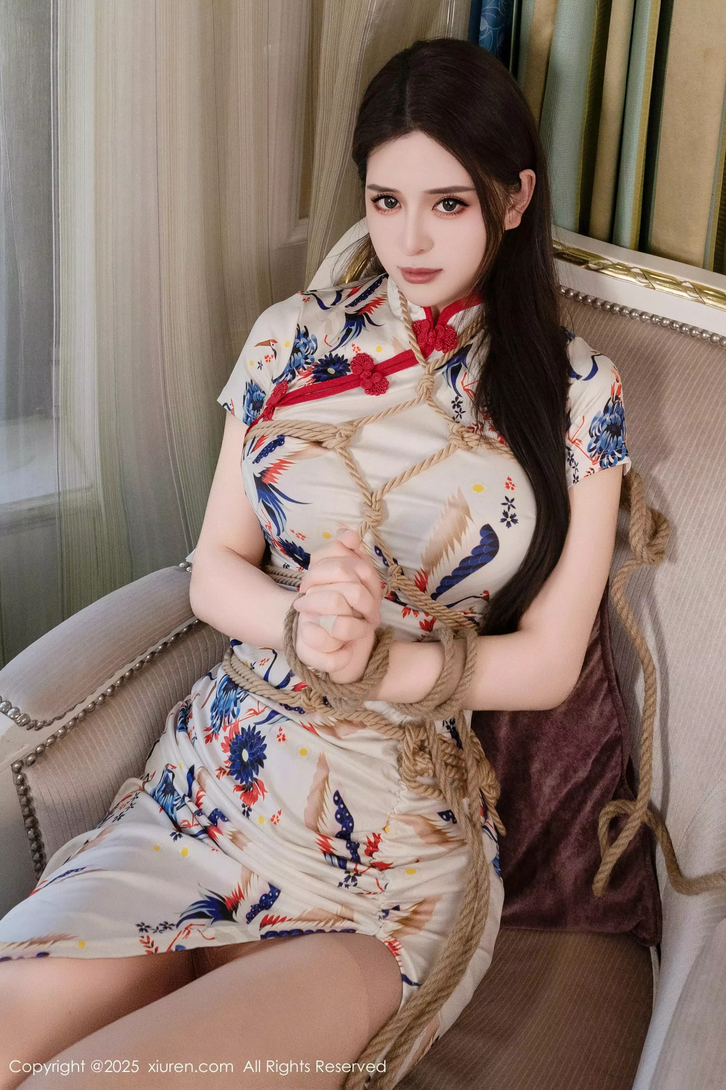 秀人集.com_[XiuRen秀人网]No.10452_模特灿宝情趣捆绑主题性感花色旗袍露肉色内衣秀魔鬼身材诱惑写真96P