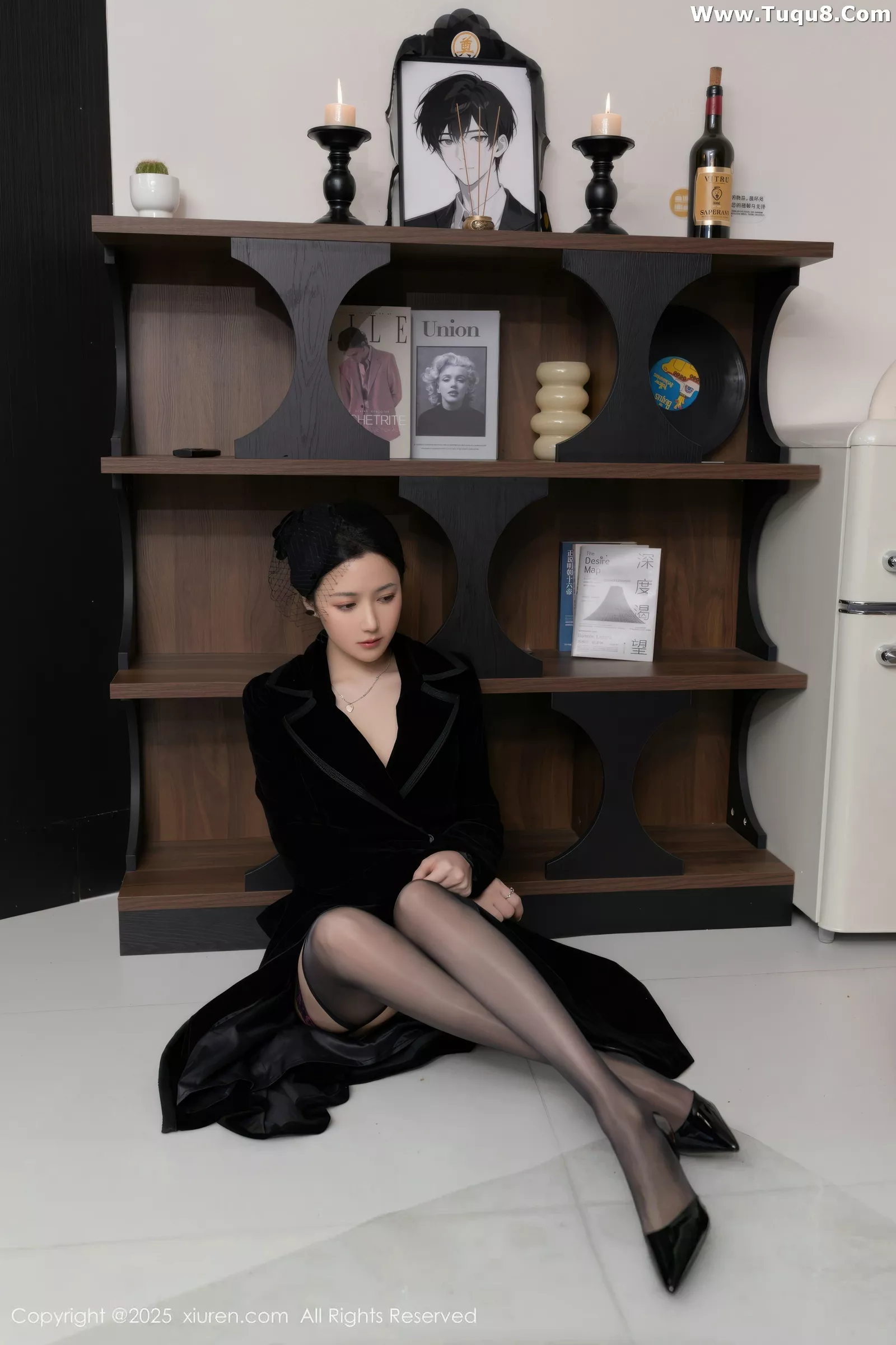 秀人集.com_[XiuRen秀人网]No.10564_模特鱼子酱Fish性感黑色情趣内衣配黑丝吊袜秀曼妙身姿诱惑写真80P