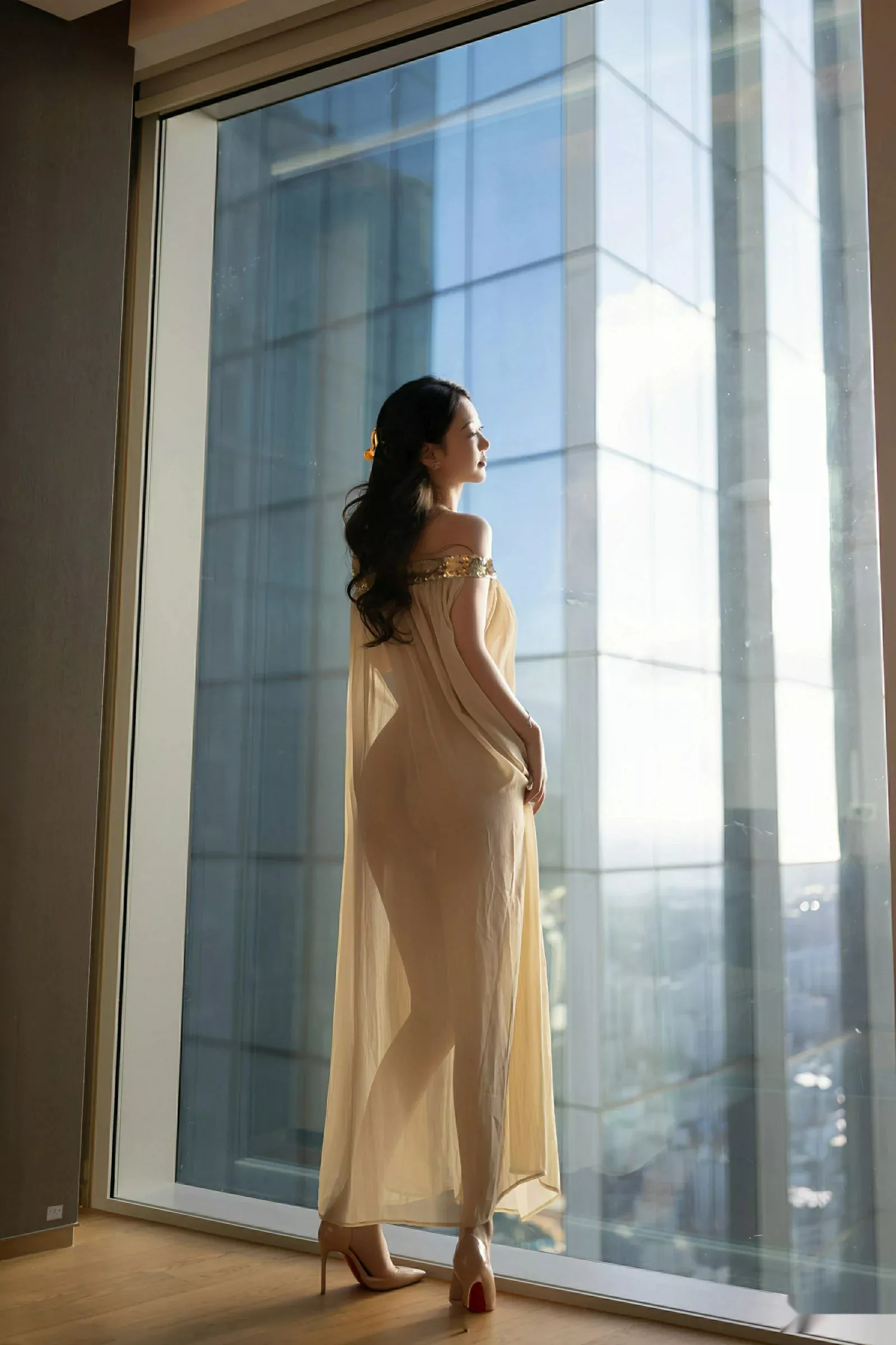 秀人集.com_[XiuRen秀人网]No.10619_模特唐安琪性感浅色薄纱服饰配超薄肉丝秀曼妙身姿完美诱惑写真81P