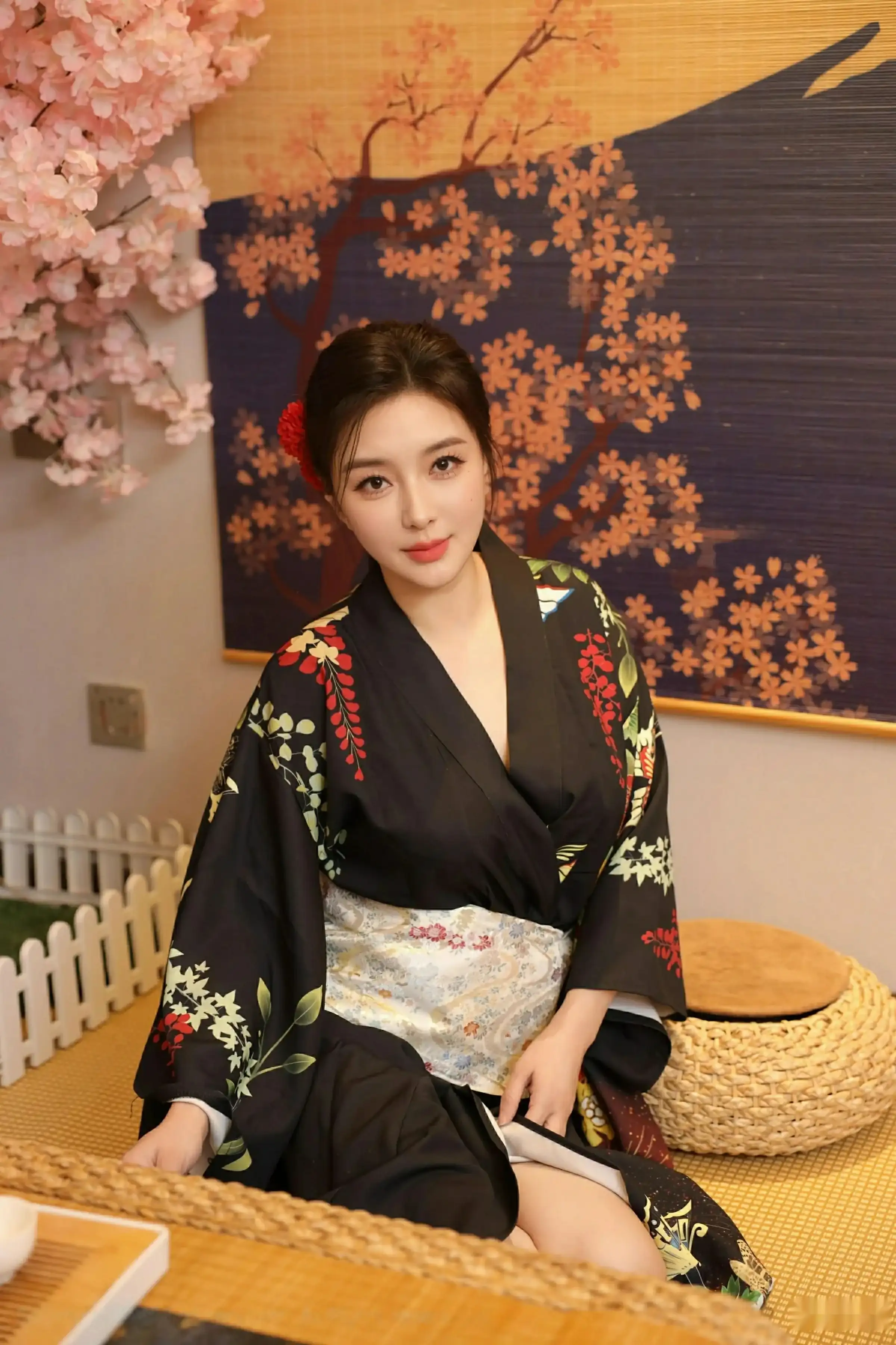 秀人集.com_[XiuRen秀人网]No.10627_模特苏一诺性感日系黑色服饰露红色内衣秀曼妙身材迷人诱惑写真80P