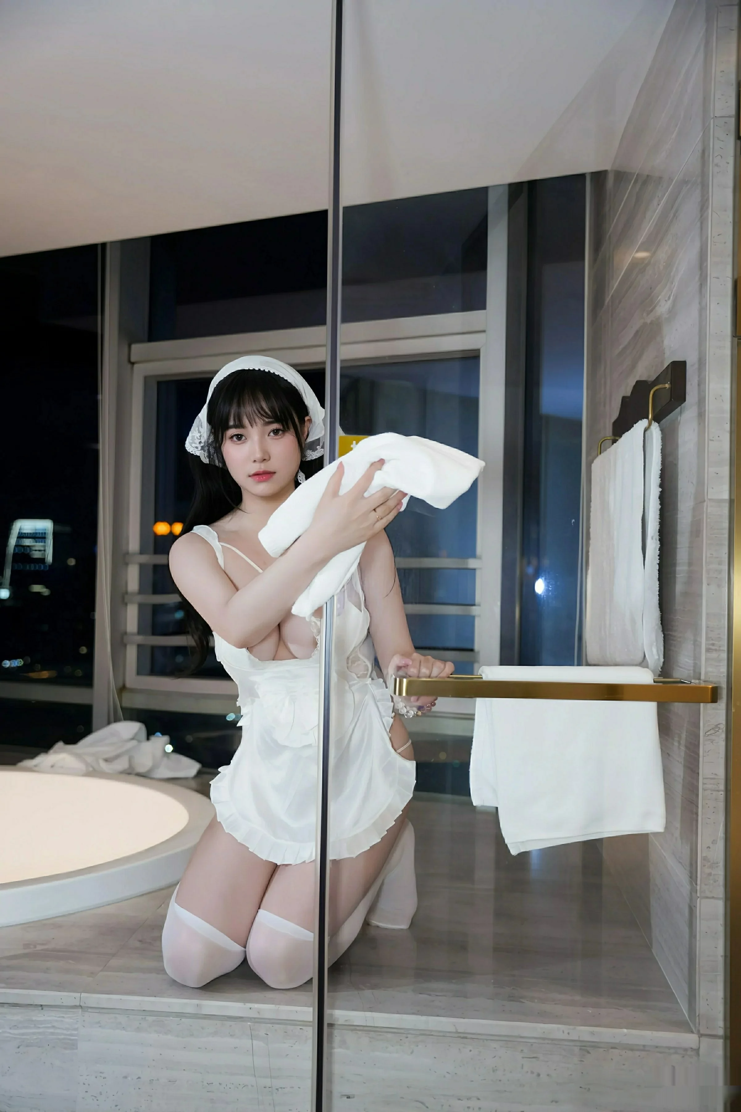 秀人集.com_[XiuRen秀人网]No.10631_模特软情性感白色女仆服饰配白色丝袜秀曼妙身姿迷人诱惑写真78P