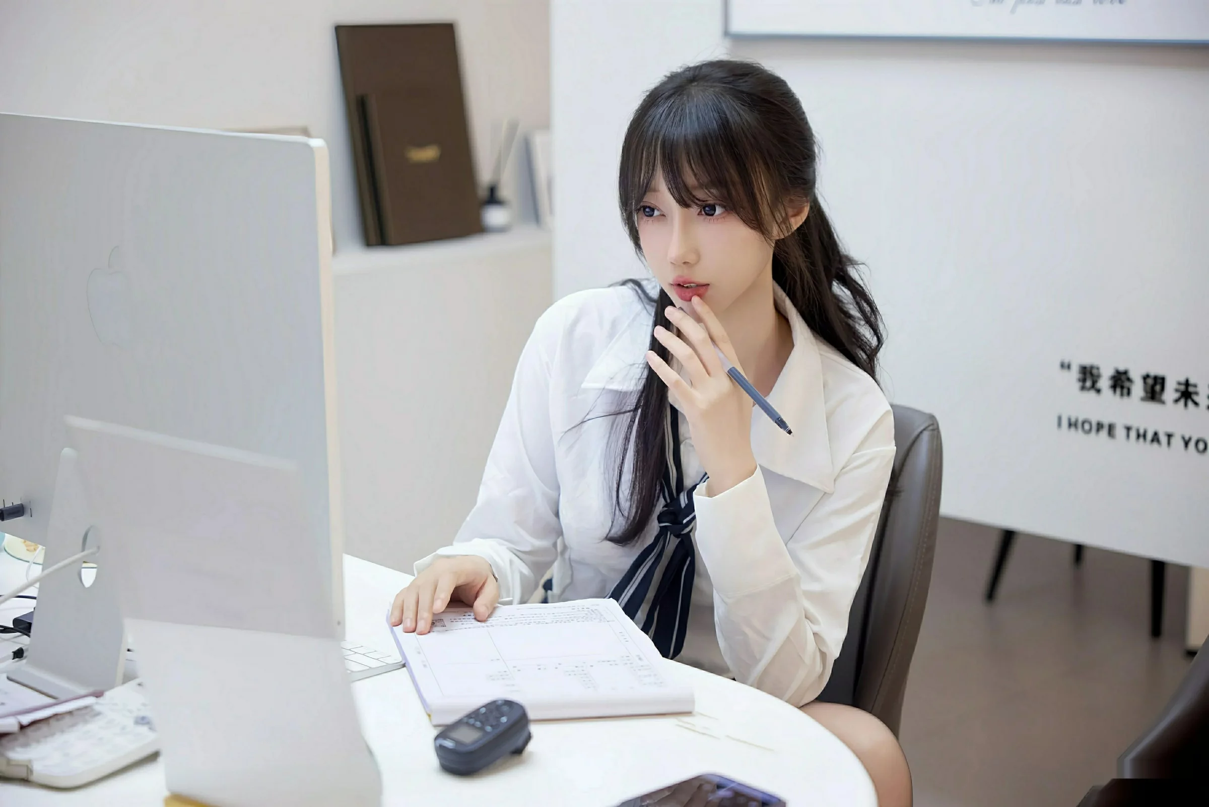 秀人集.com_[XiuRen秀人网]No.10636_模特玥儿玥er性感白色衬衫配黑色短裙露超薄黑丝秀美腿诱惑写真58P