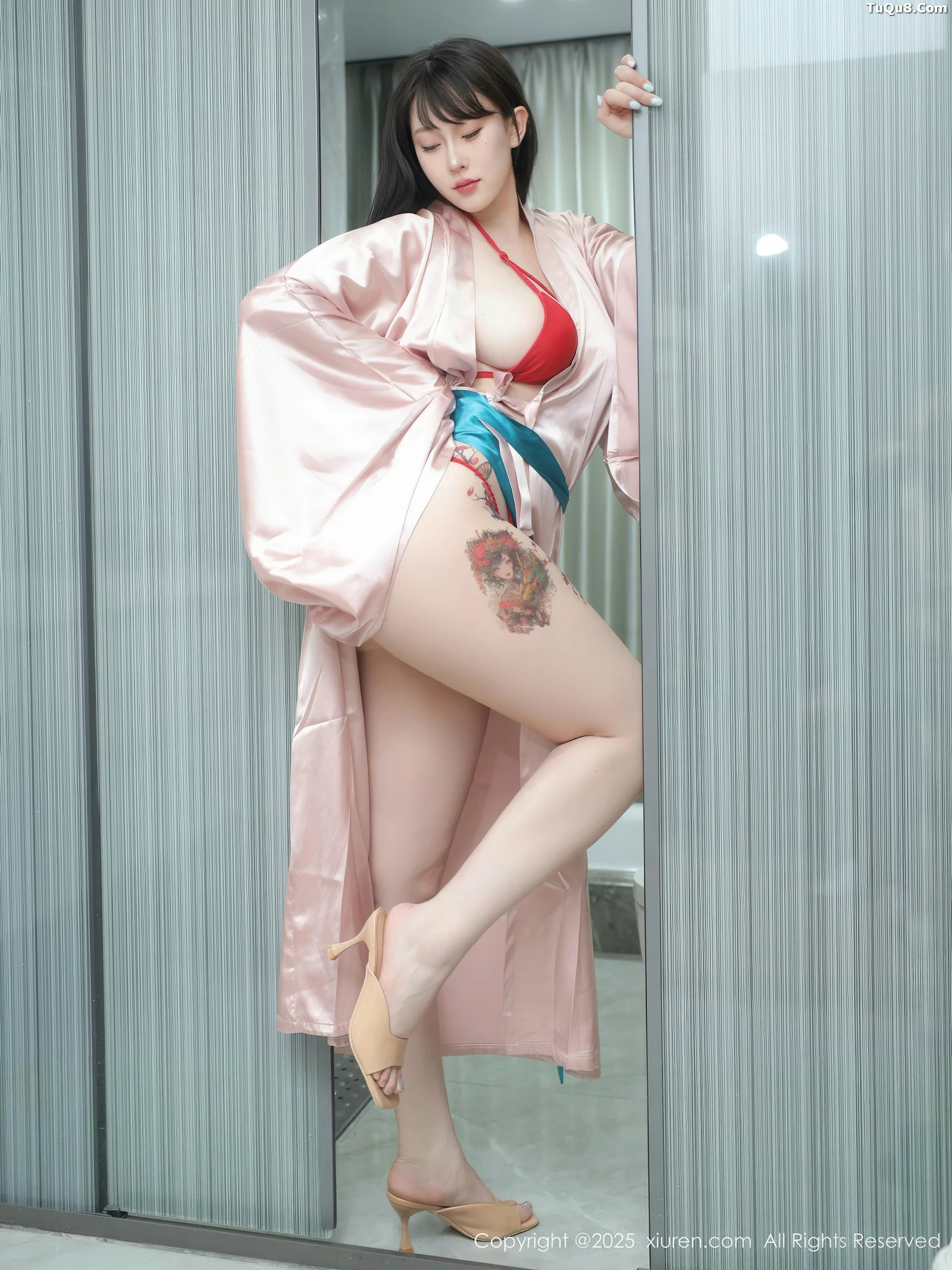 秀人集.com_[XiuRen秀人网]No.10724_模特李沁恩lrene浴室场景性感红色比基尼秀丰腴身材撩人诱惑写真79P