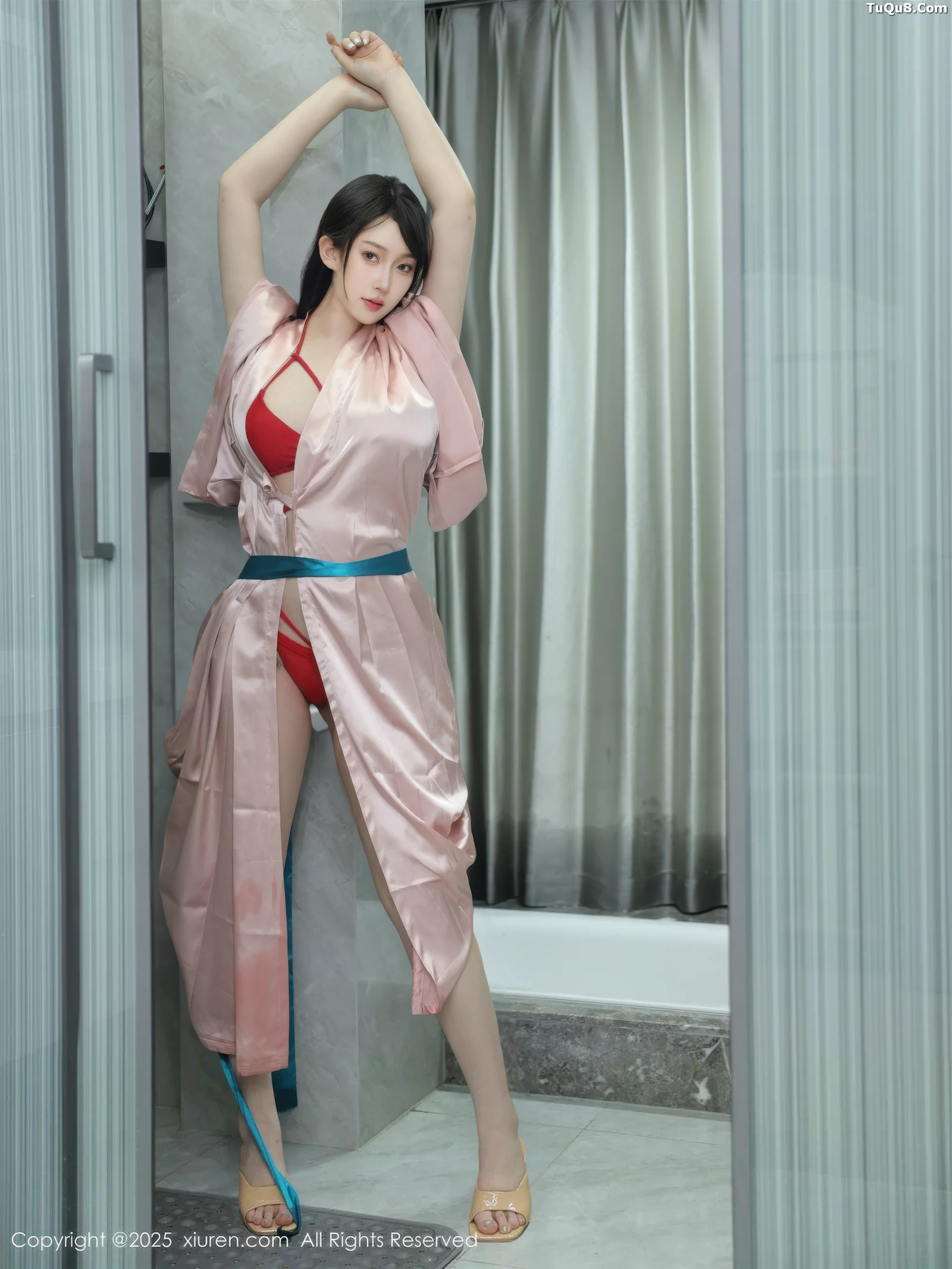 秀人集.com_[XiuRen秀人网]No.10724_模特李沁恩lrene浴室场景性感红色比基尼秀丰腴身材撩人诱惑写真79P