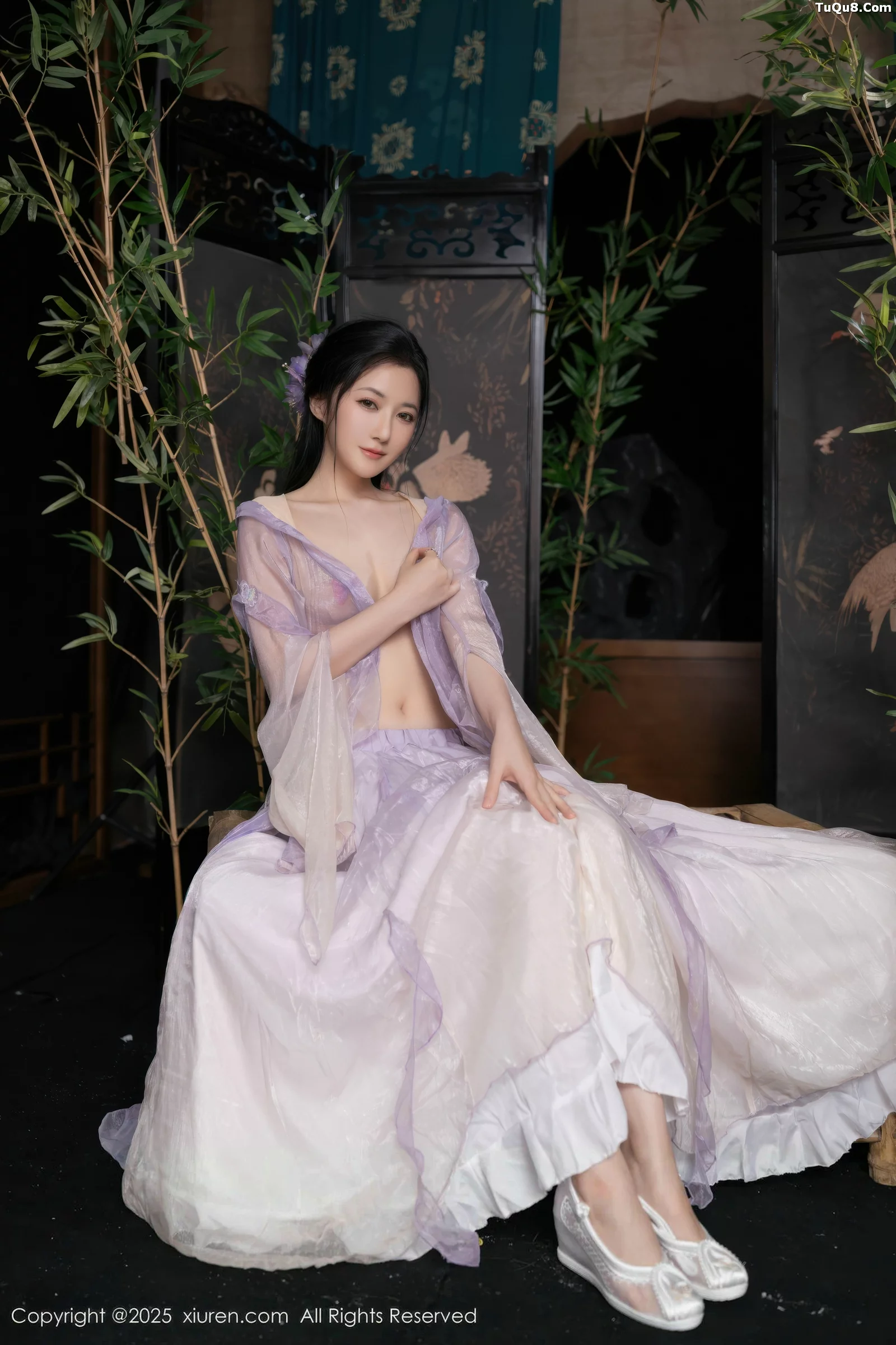 秀人集.com_[XiuRen秀人网]No.10737_模特鱼子酱Fish性感紫色连衣裙配白色丝袜秀曼妙身姿诱惑写真74P