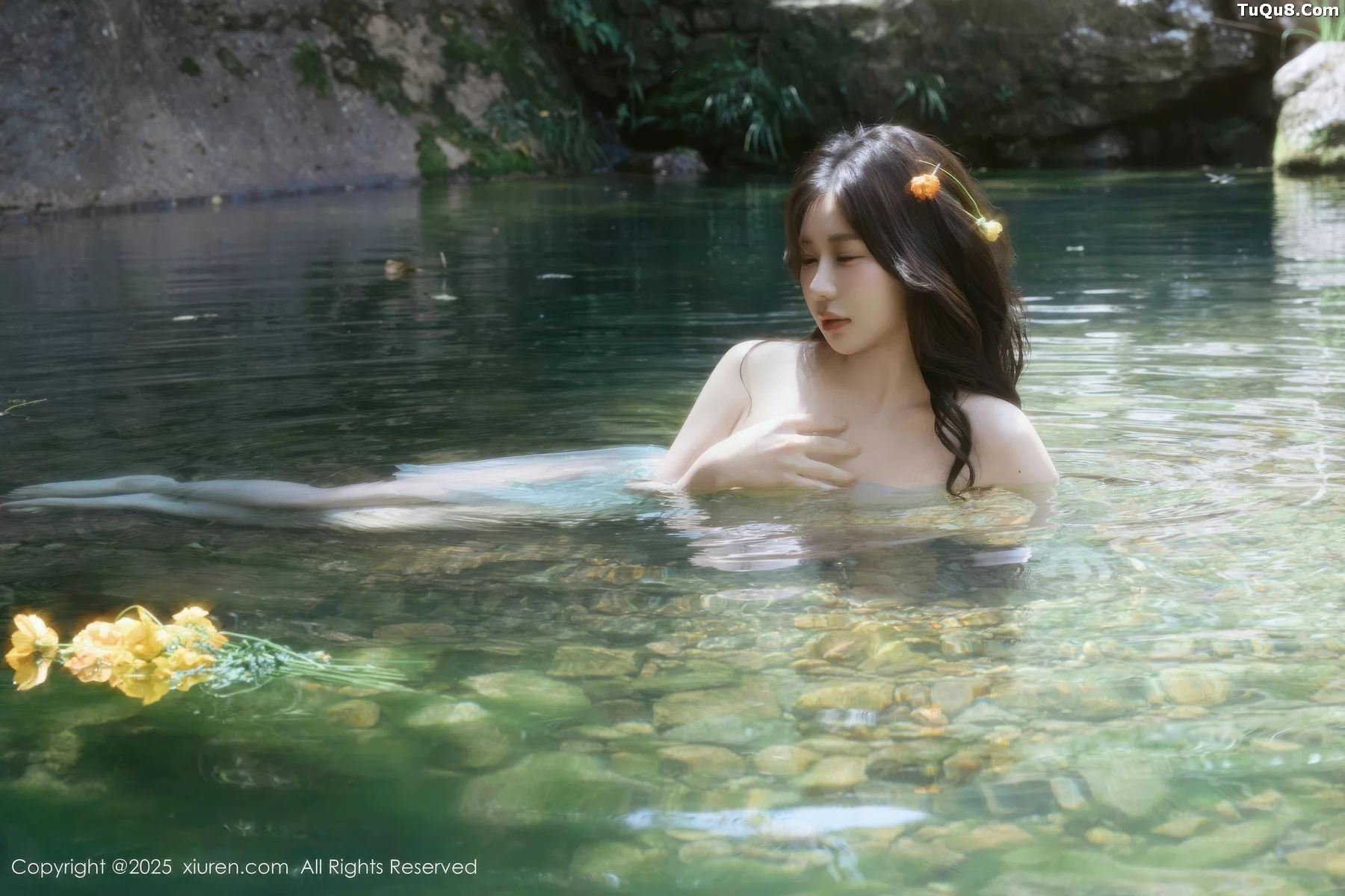 秀人集.com_[XiuRen秀人网]No.10756_模特尹甜甜户外小溪性感薄纱亮片裙湿身秀丰腴身材惹火诱惑写真60P