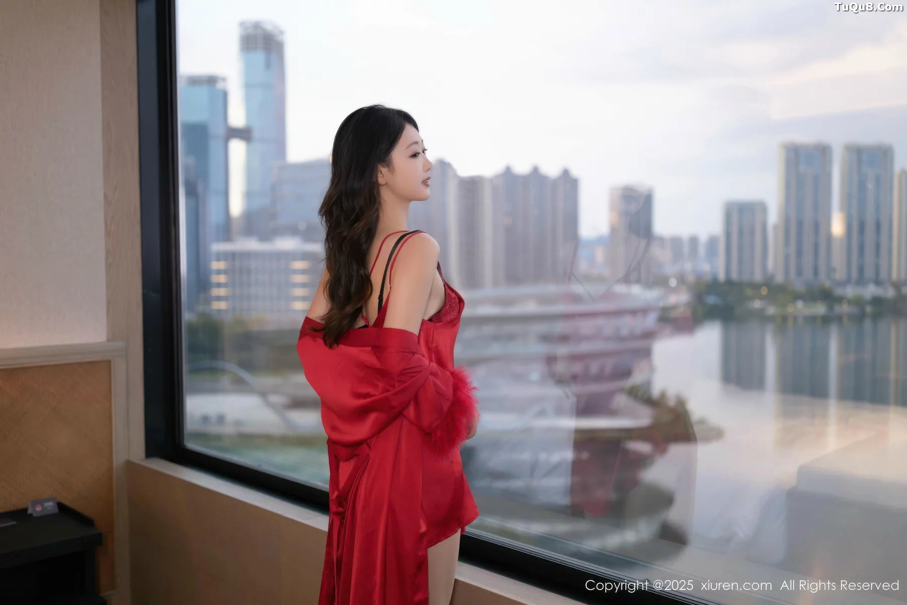 秀人集.com_[XiuRen秀人网]No.10768_模特唐安琪私房性感红色睡衣配超薄肉丝秀曼妙身姿撩人诱惑写真70P