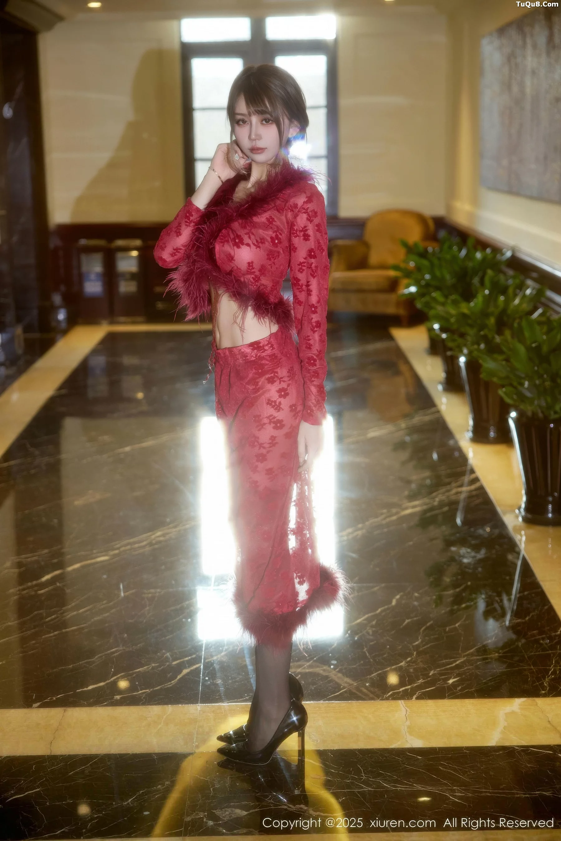 秀人集.com_[XiuRen秀人网]No.10848_模特Zoe柚柚性感红色复古服饰配超薄黑丝秀凹凸身材诱惑写真52P