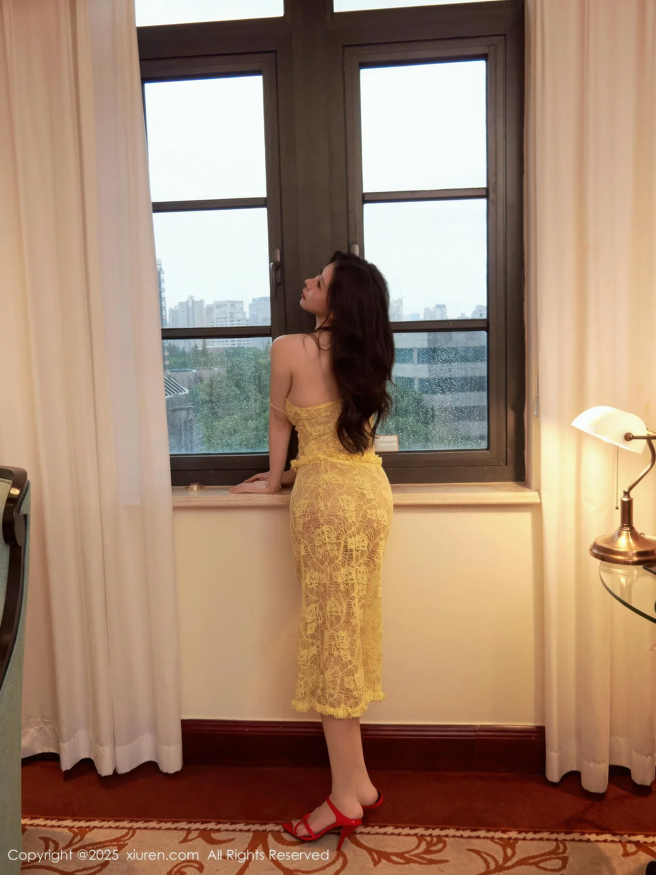 秀人集.com_[XiuRen秀人网]No.10879_模特尹甜甜sunny性感淡黄蕾丝裙配超薄肉色秀完美身材诱惑写真82P