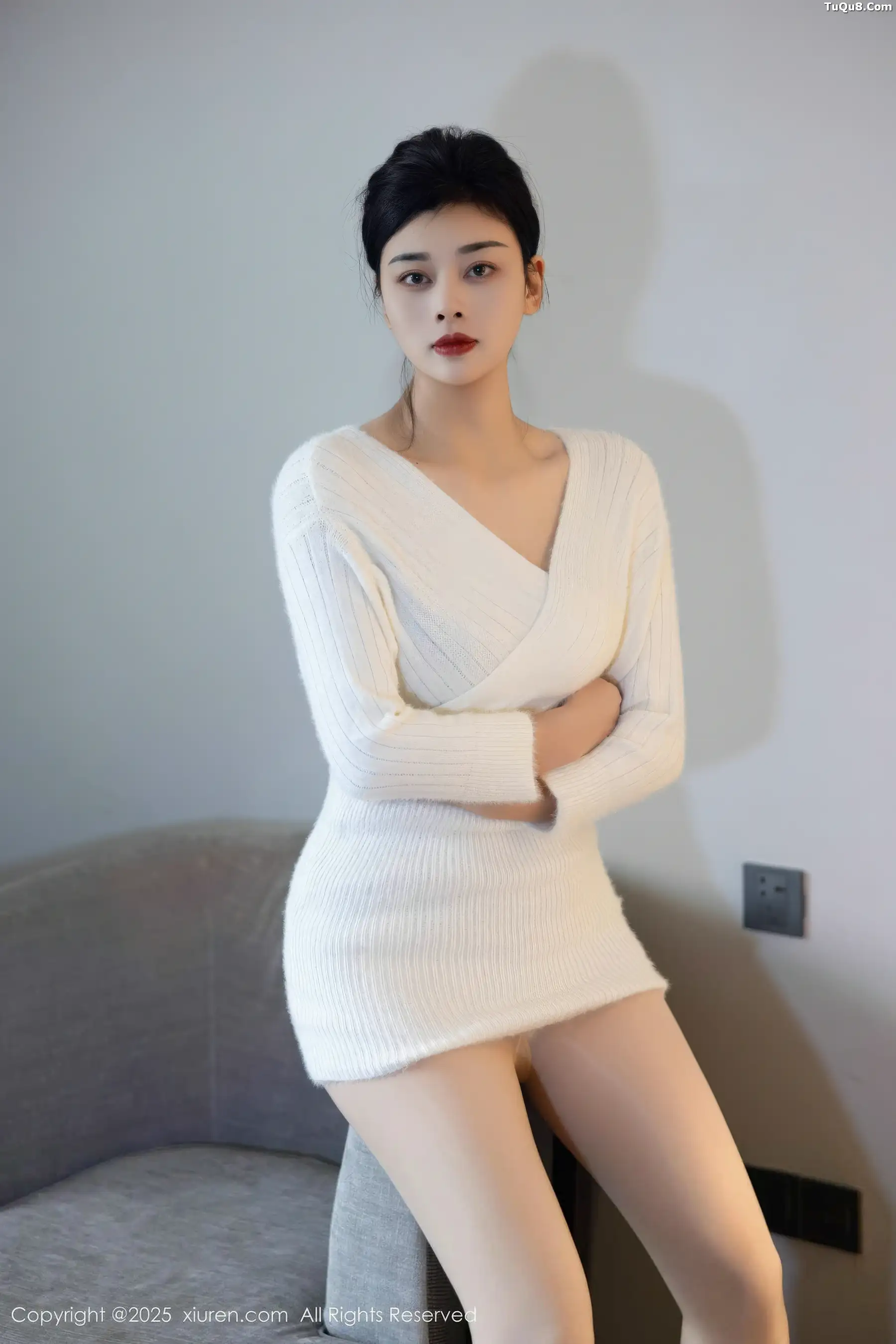 秀人集.com_[XiuRen秀人网]No.10986_模特徐清妍性感白色毛衣露黑色内衣配超薄肉丝秀曼妙身姿诱惑写真86P