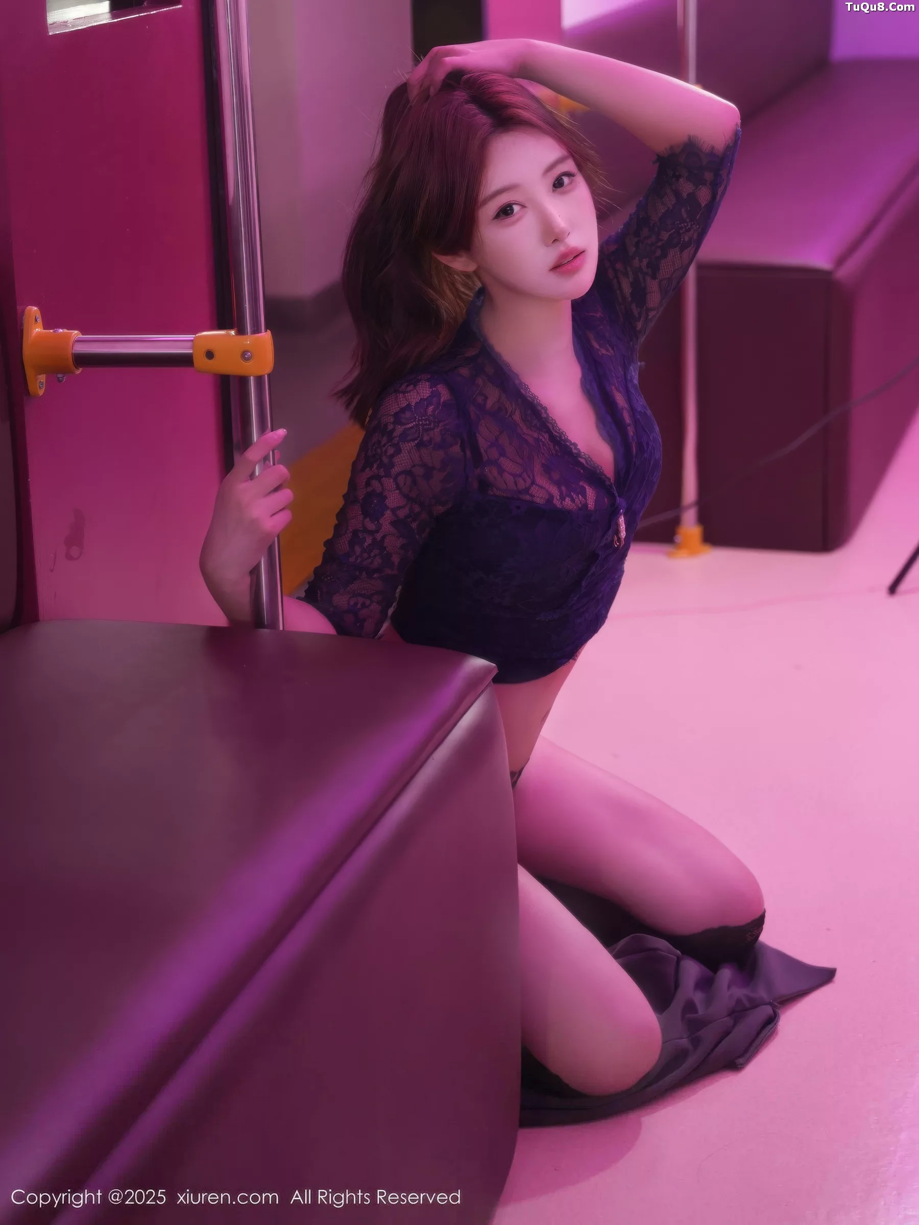 秀人集.com_[XiuRen秀人网]No.10910_模特金允希Yuki性感蓝色蕾丝上衣露黑色内衣秀丰腴身材诱惑写真78P