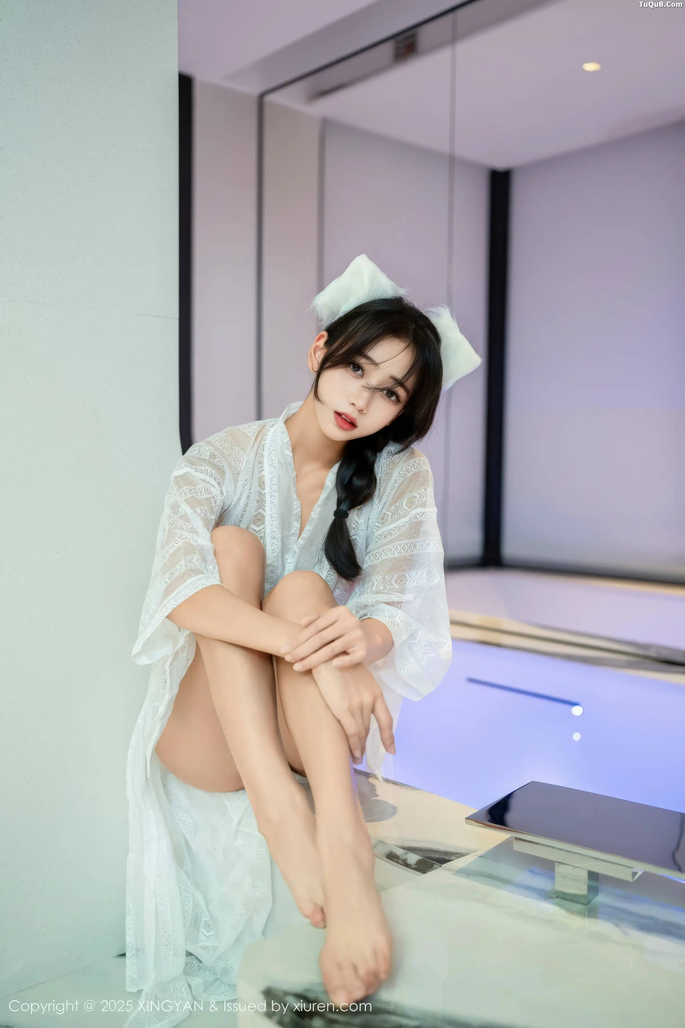 秀人集.com_[XINGYAN星颜社]VOL.442_模特时安安私房性感白色薄透连衣裙秀柔美身姿迷人诱惑写真75P