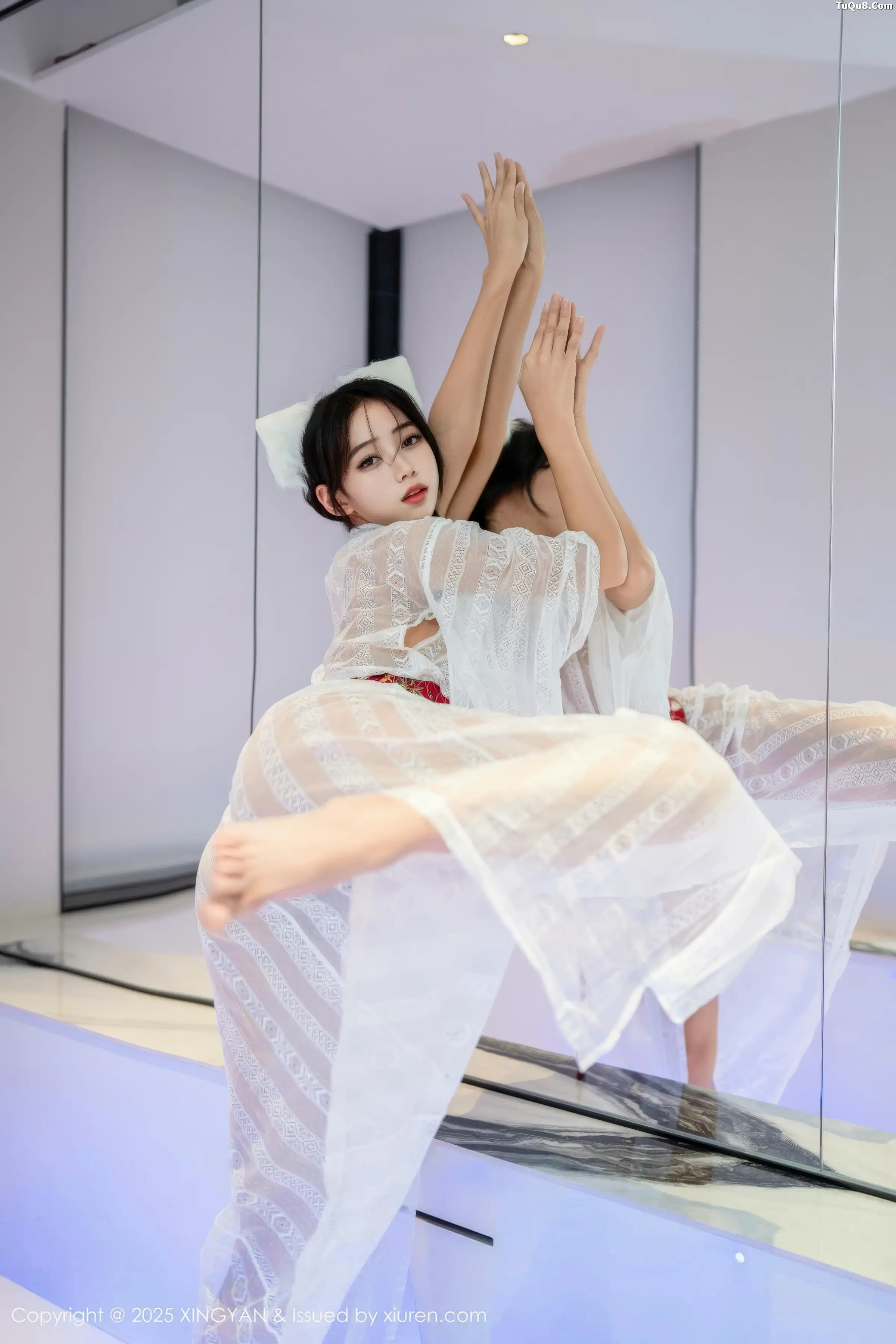 秀人集.com_[XINGYAN星颜社]VOL.442_模特时安安私房性感白色薄透连衣裙秀柔美身姿迷人诱惑写真75P