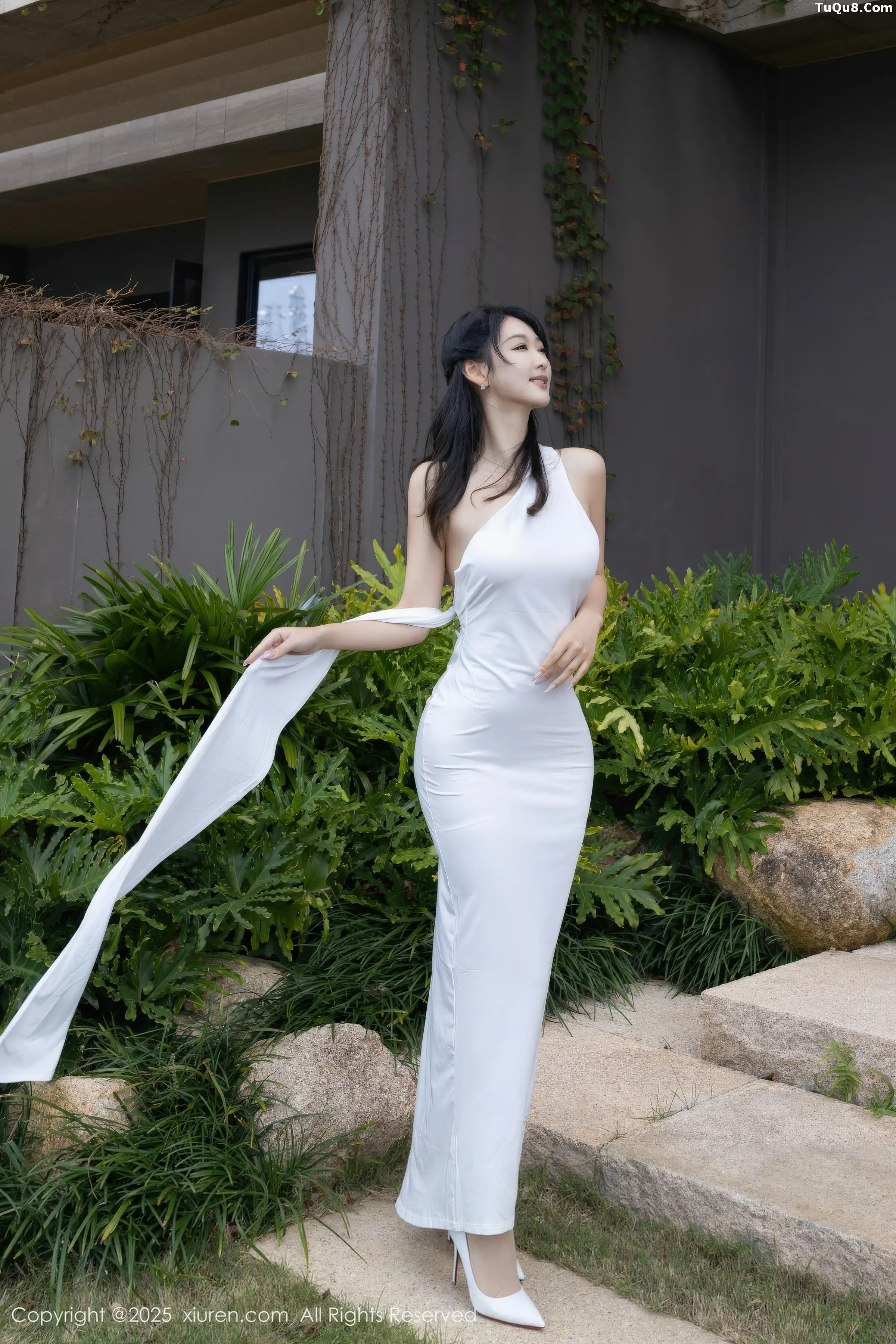 秀人集.com_[XiuRen秀人网]No.11109_模特唐安琪性感白色长裙配超薄无内肉丝秀曼妙身姿撩人诱惑写真77P