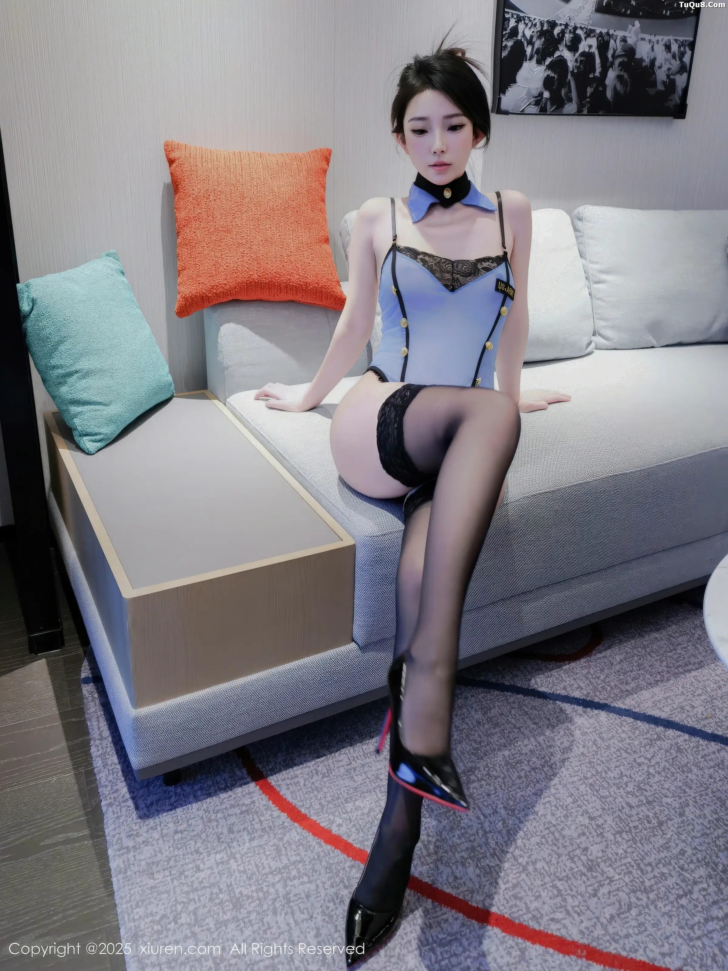 秀人集.com_[XiuRen秀人网]No.11029_模特烧烧小桃性感蓝色连体情趣服饰配黑丝袜秀曼妙身姿诱惑写真55P